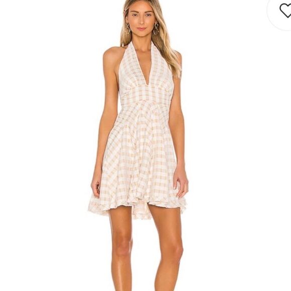 NWT Free People Do The Twist Mini Dress Tea combo Seersucker - Picture 2 of 10